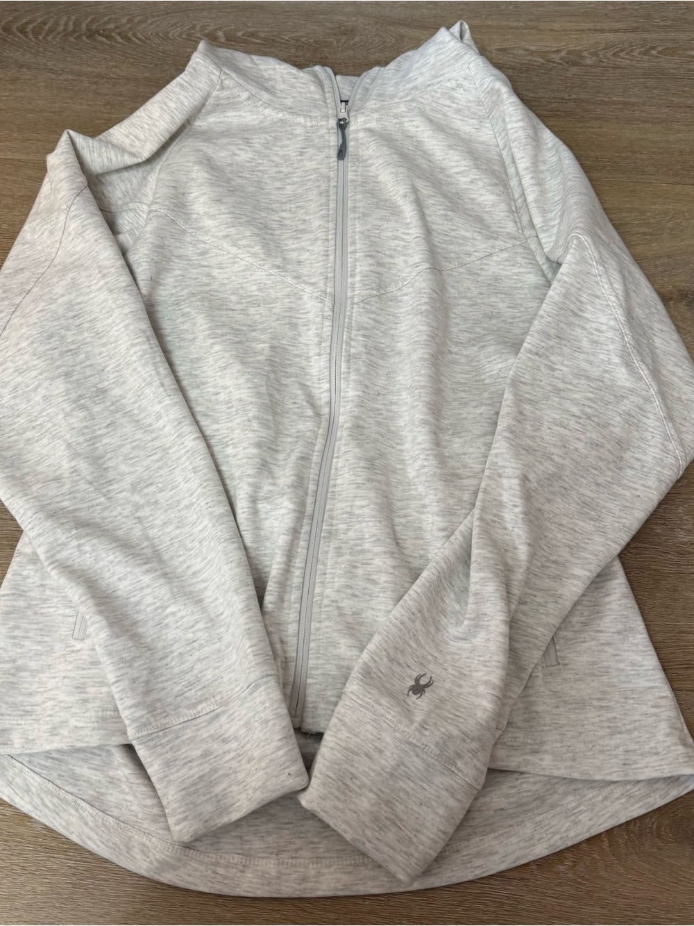 Spyder Heather Light Gray Zip-Up Hoodie